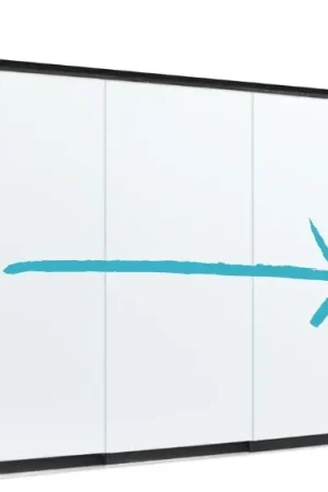 Glazen Schuifwand Basismodel Vaste Handgreep Rechts 276 x 224 cm Alleen Vandaag
